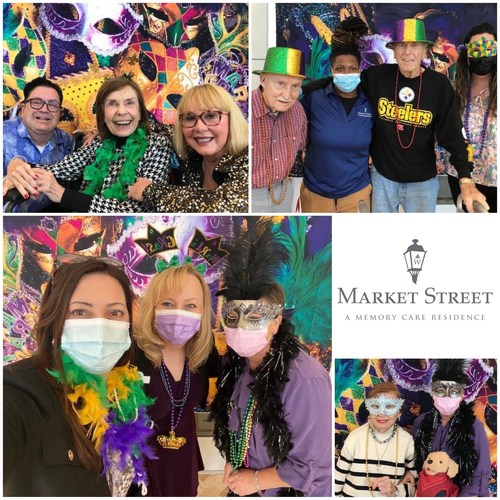 The Krewe of Market Street Memory Care Residence East Lake Celebrates Mardi Gras with Festive New Orleans Flair